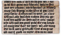 Fragment vom Weltgericht - possivelmente um dos primeiros impresso de Gutenberg, em Estrasburgo